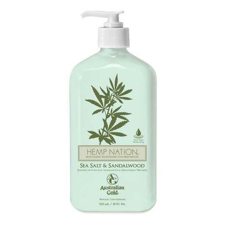 Australian Gold Hemp Nation Sea Salt & Sandalwood Tan Extender, Pēcsauļošanās ķermeņa krēms